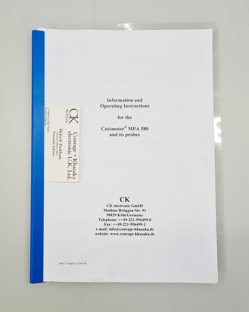 Image of COURAGE + KHAZAKA Cutometer MPA580 Lab Spares/Repairs