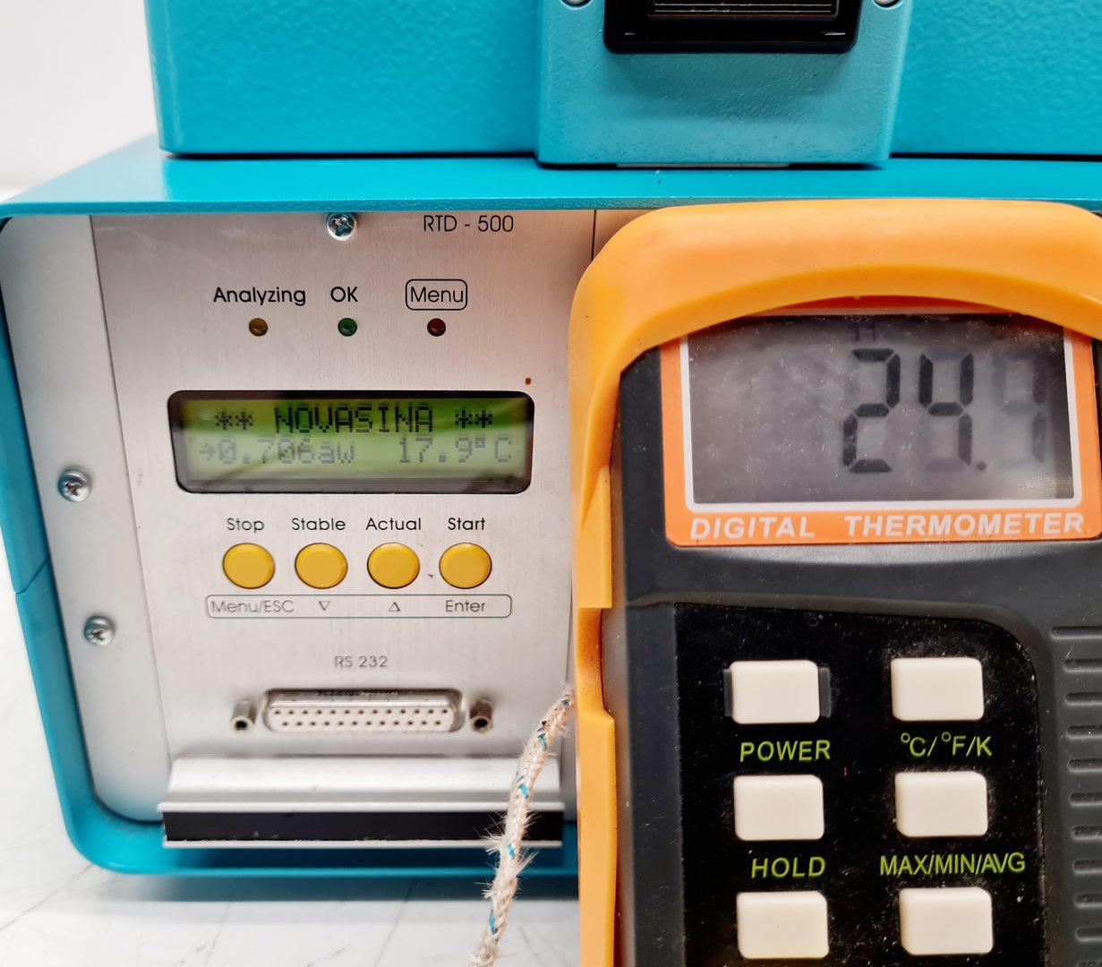 Image of Novasina AW SPRINT TH-500 Water Activity Monitor Device Lab
