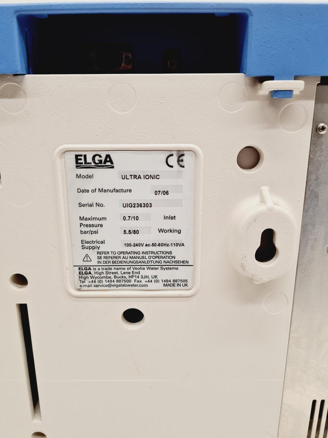 Image of ELGA PureLab Ultra Ionic Water Purification System & 75L Reservoir Lab