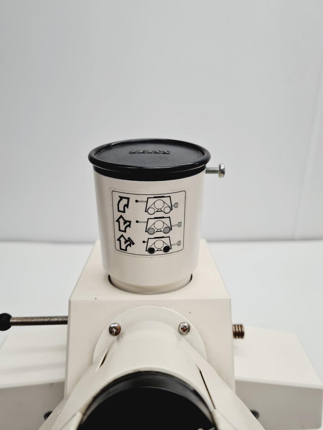 Image of Carl Zeiss Axioskop EL Einsatz Microscope w/ 3 Objectives ACHROSTIGMAT Epiplan