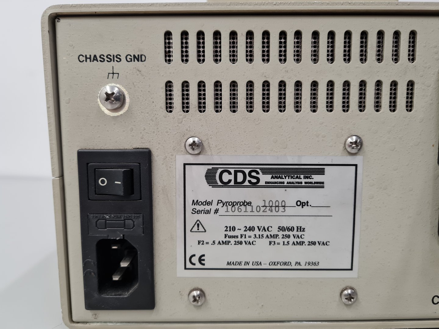Image of CDS Pyroprobe 1000 with 1500 Valved Interface Lab