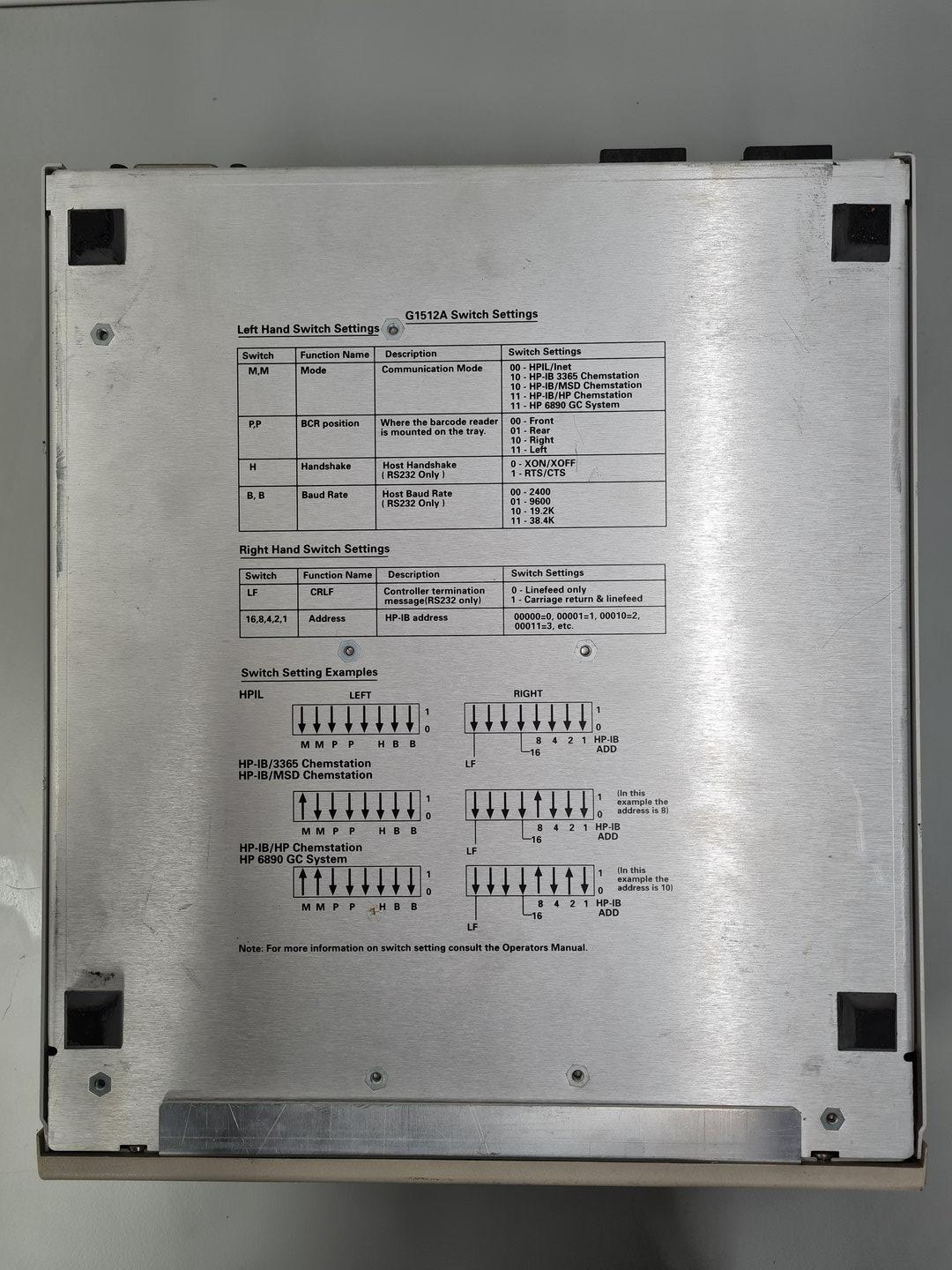Image of Hewlett Packard HP GC Autosampler Controller G1512A Lab