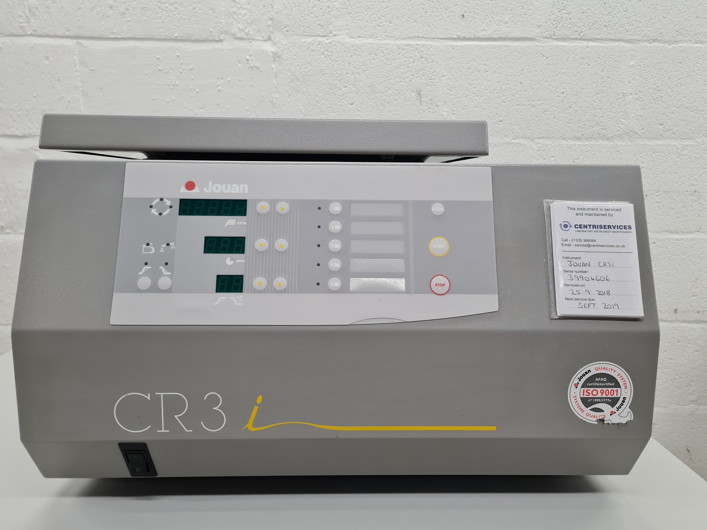 Image of Jouan CR3i Benchtop Centrifuge with T40 Rotor Lab Spares/Repairs