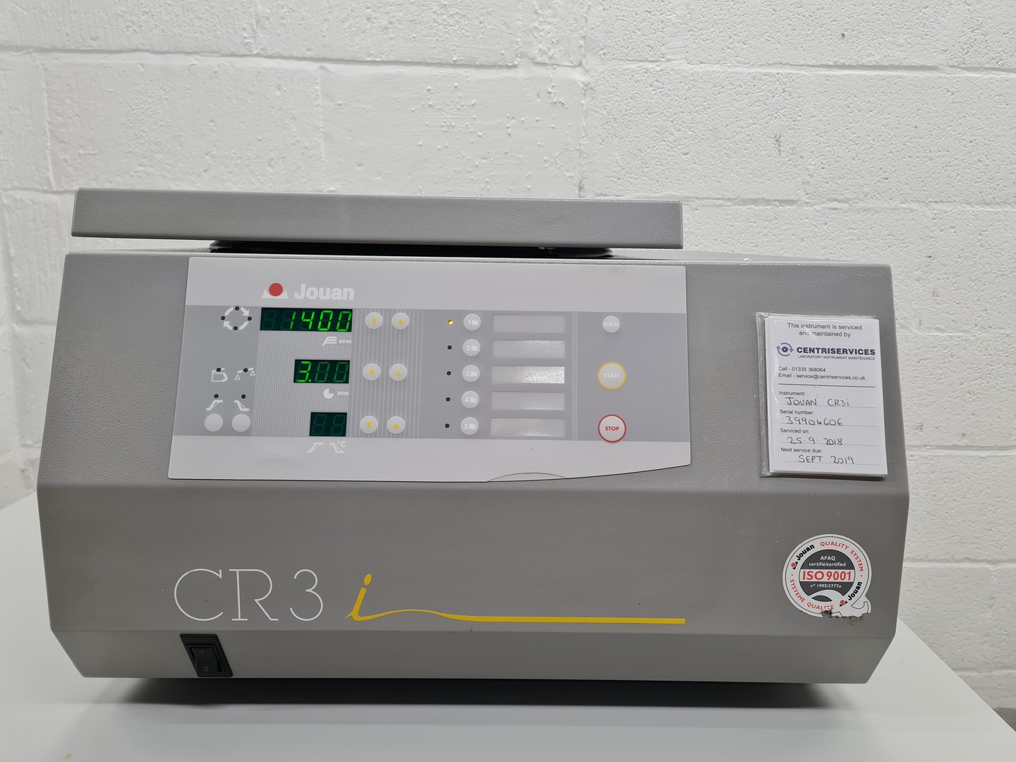 Image of Jouan CR3i Benchtop Centrifuge with T40 Rotor Lab Spares/Repairs