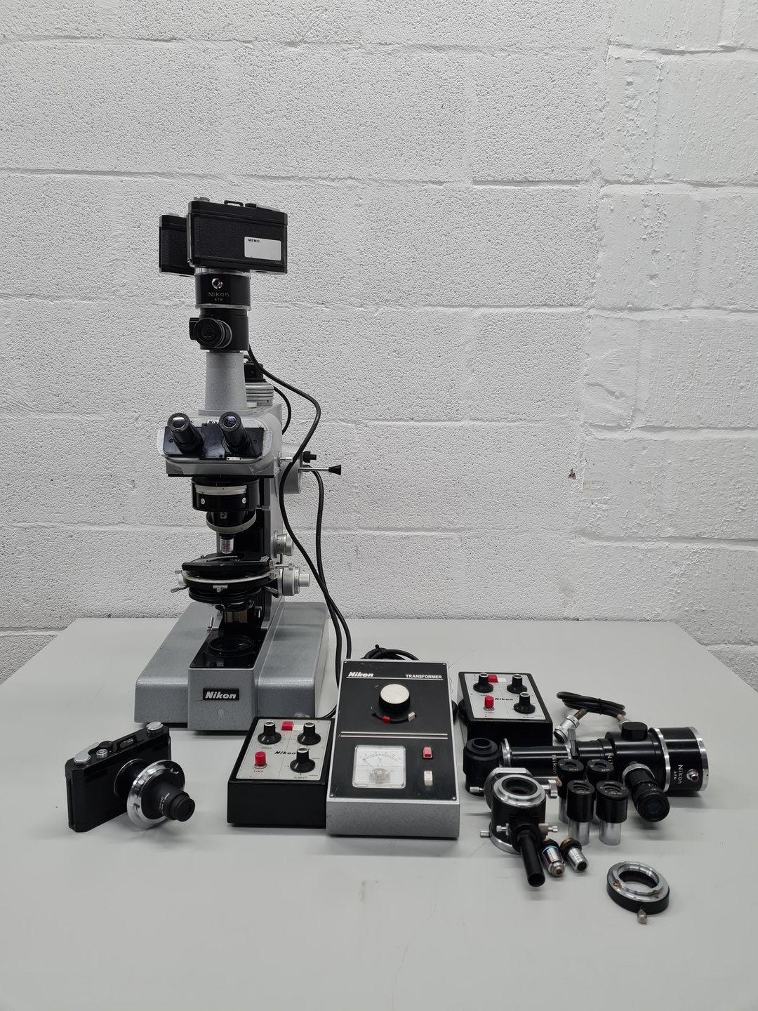 Image of Nikon Apophot Table Microscope with 4 x Objectives Lab Spares/Repairs