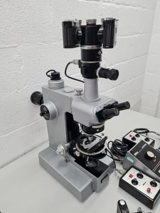 Thumbnail image of Nikon Apophot Table Microscope with 4 x Objectives Lab Spares/Repairs