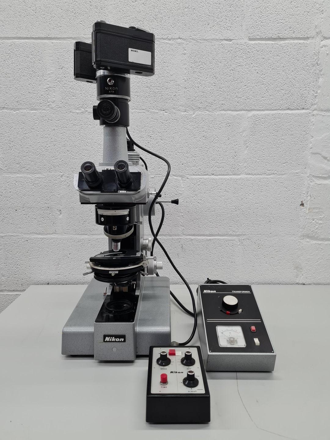 Image of Nikon Apophot Table Microscope with 4 x Objectives Lab Spares/Repairs