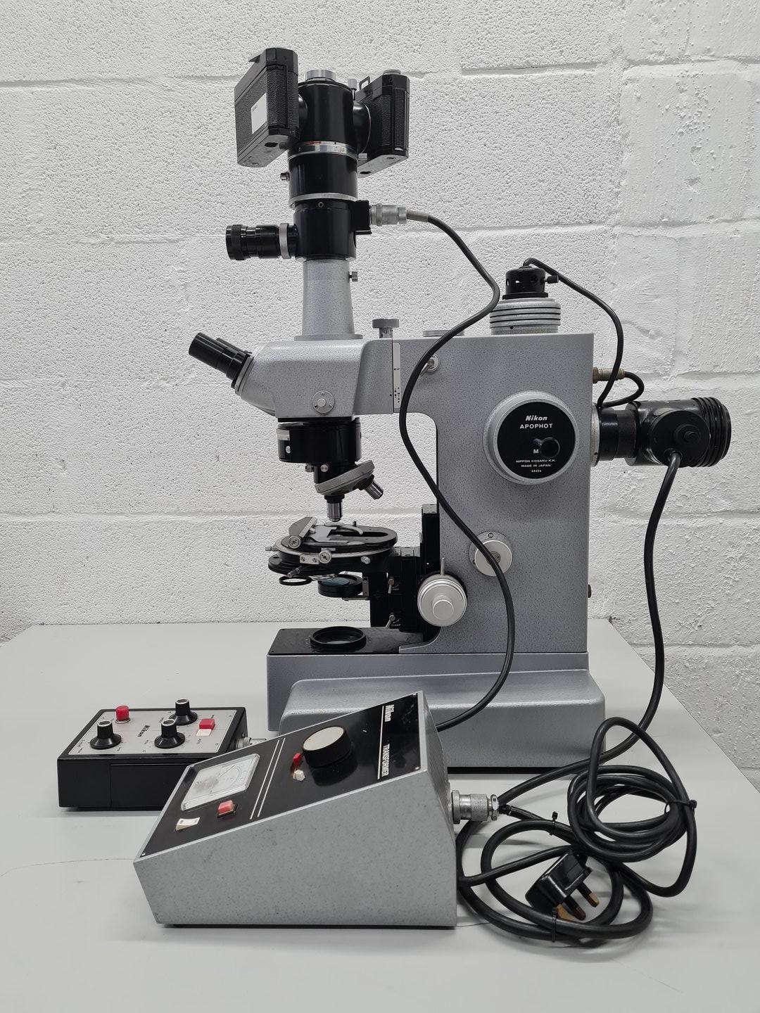 Image of Nikon Apophot Table Microscope with 4 x Objectives Lab Spares/Repairs