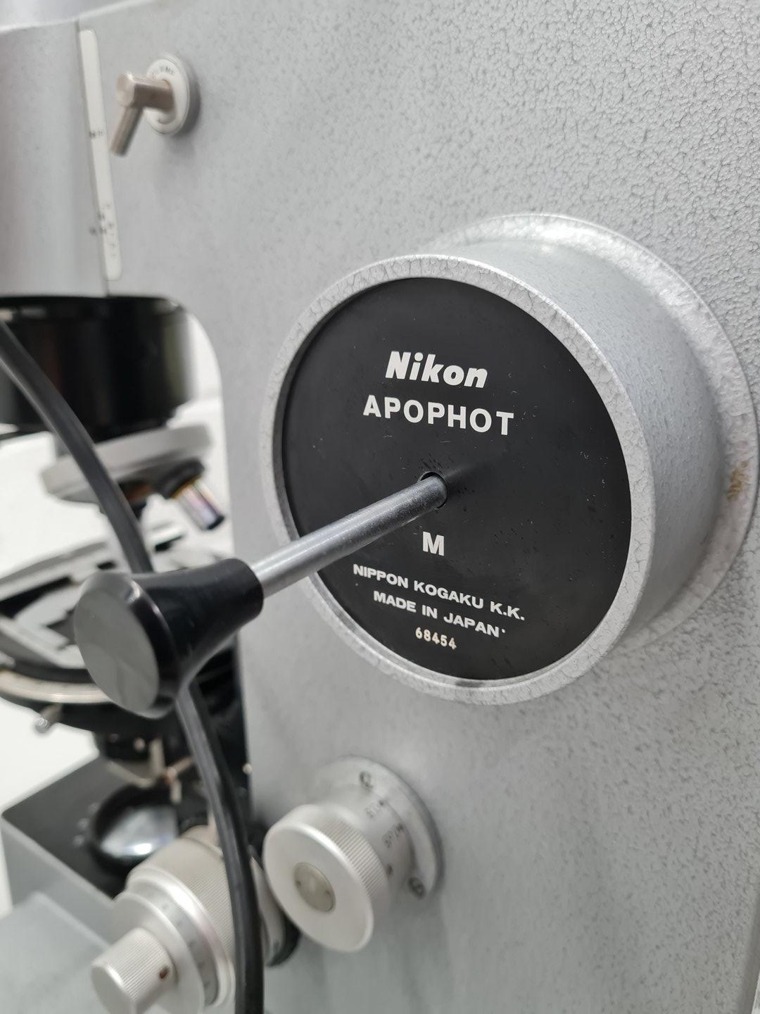 Image of Nikon Apophot Table Microscope with 4 x Objectives Lab Spares/Repairs