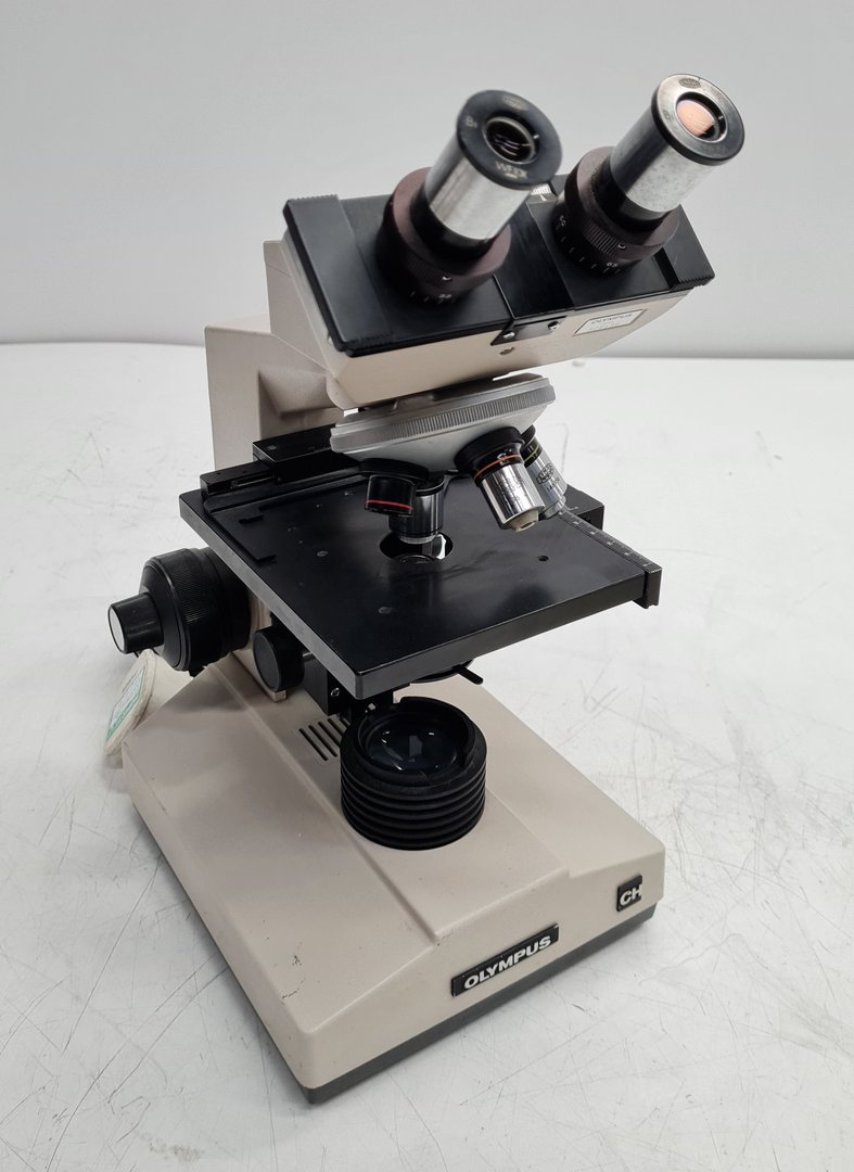 Image of Olympus CH Series CHA Compound Binocular Microscope w/ 4  x Objectives