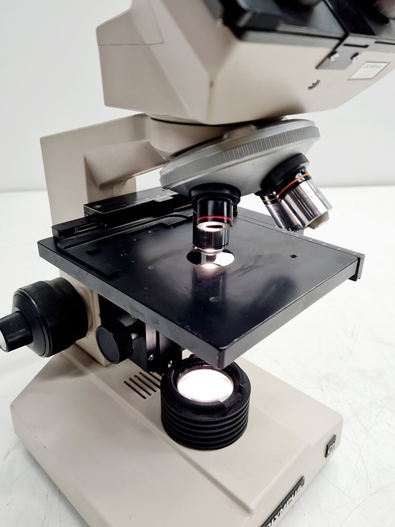 Image of Olympus CH Series CHA Compound Binocular Microscope w/ 4  x Objectives