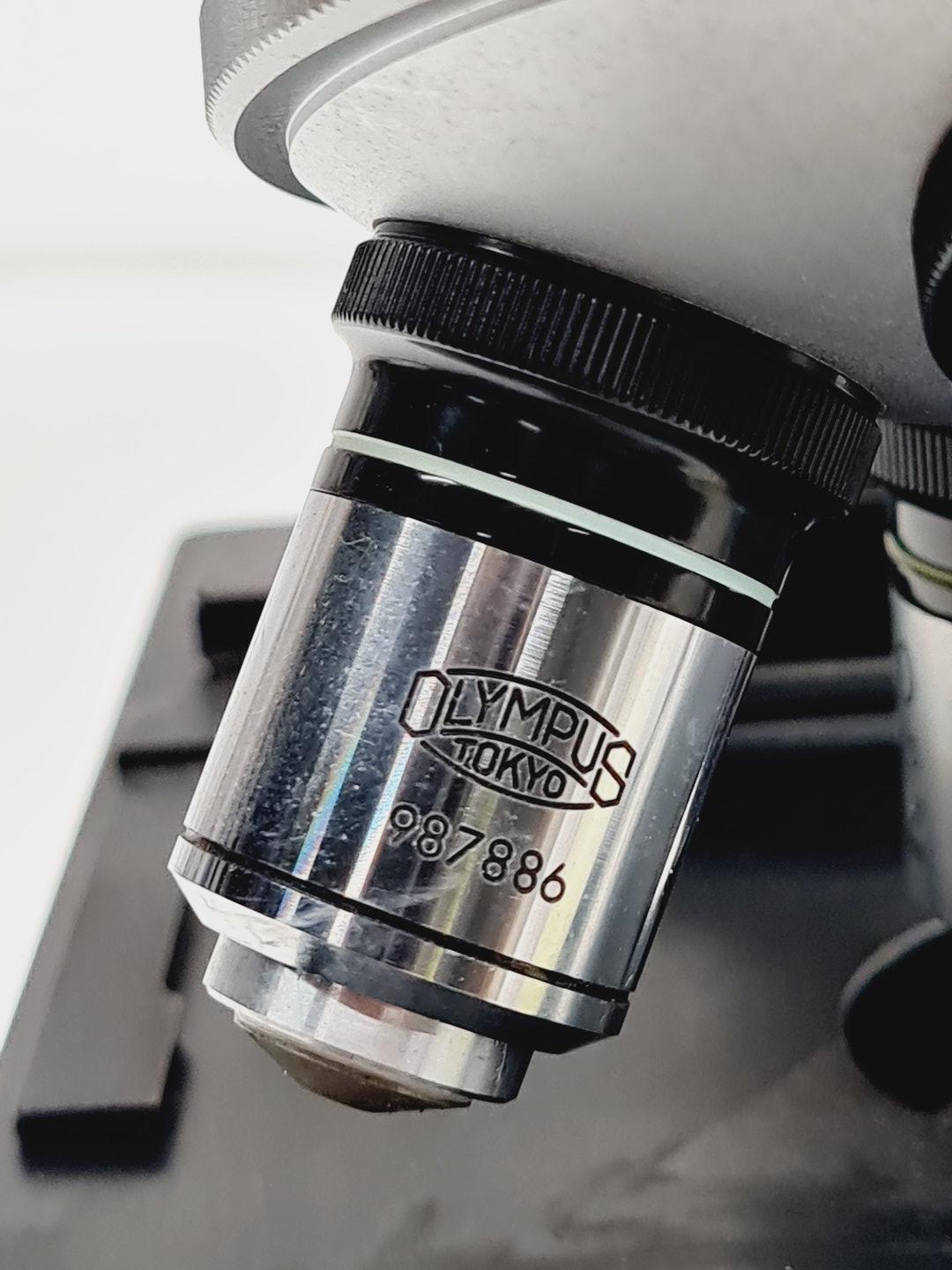 Image of Olympus CH Series CHA Compound Binocular Microscope w/ 4  x Objectives