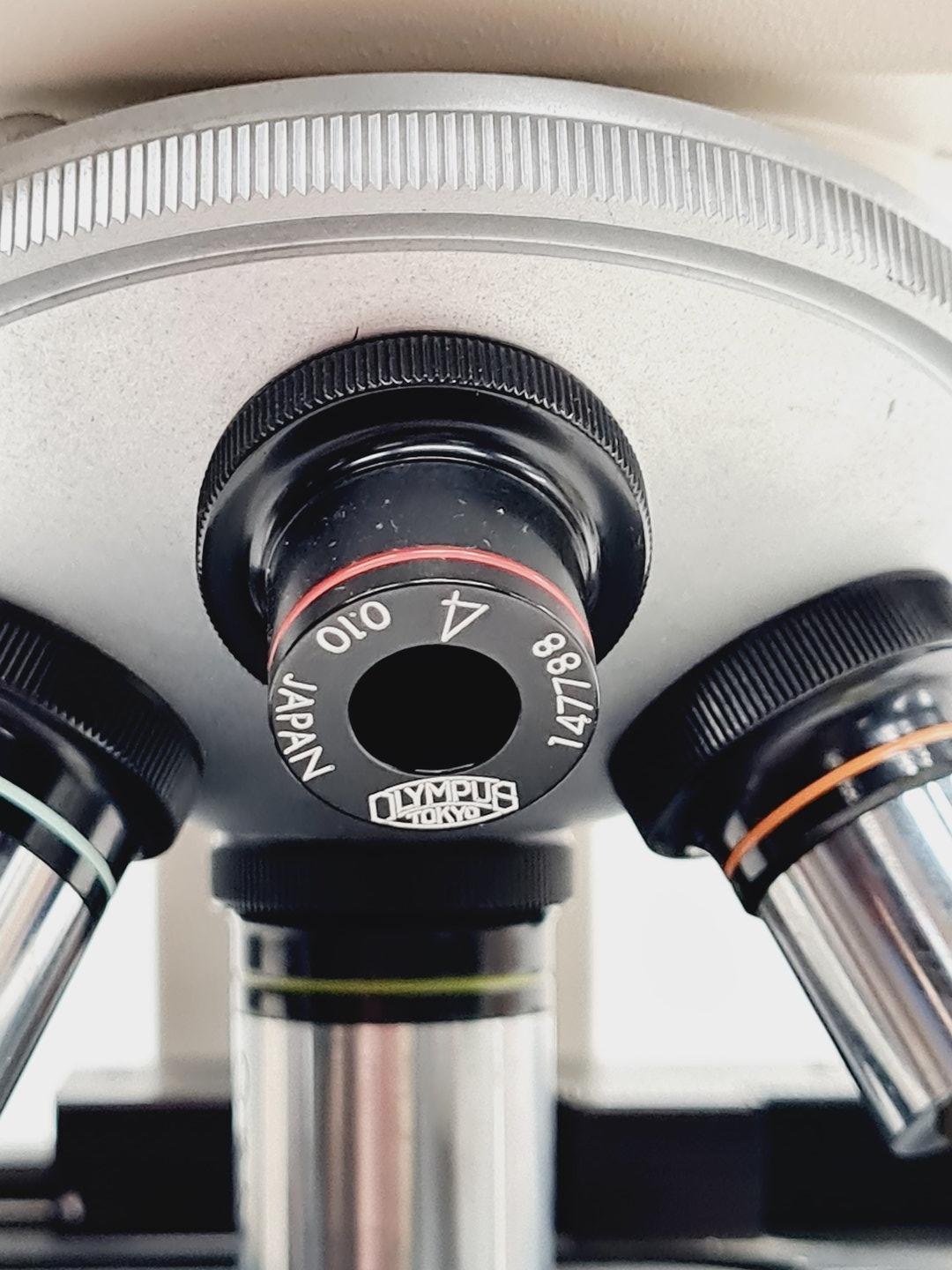 Image of Olympus CH Series CHA Compound Binocular Microscope w/ 4  x Objectives