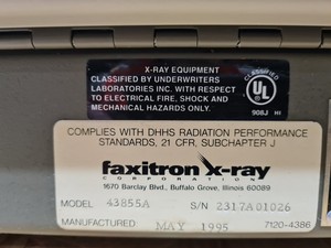 Thumbnail image of Hewlett Packard Faxitron 43855A X-Ray Cabinet System