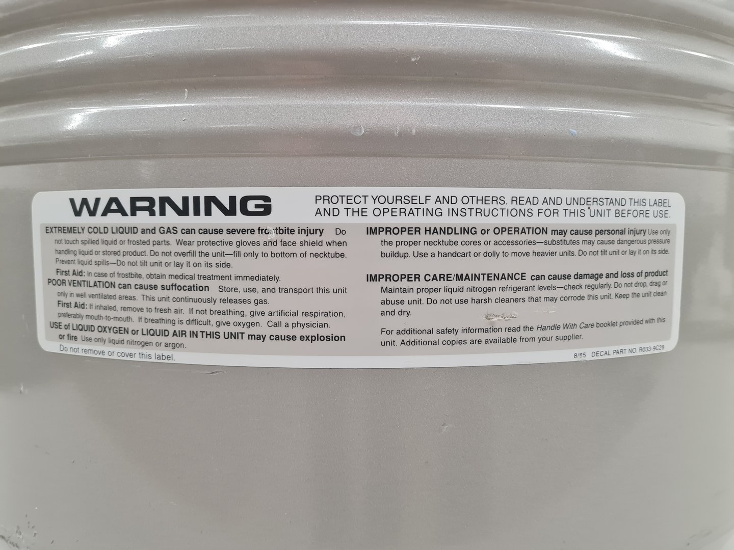 Image of Taylor-Wharton XT34 Liquid Nitrogen Dewar - 34XTB-11M Lab