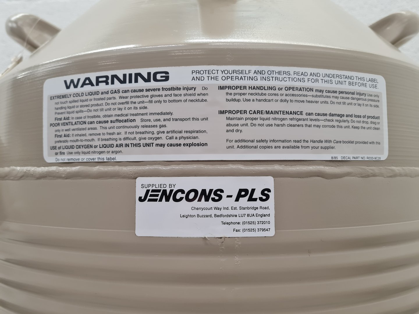 Image of Taylor-Wharton 35HC Liquid Nitrogen Dewar Lab