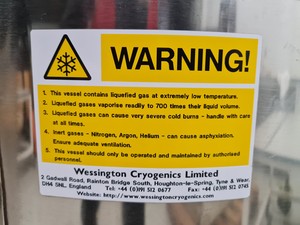 Thumbnail image of Wessington Cryogenics TPV-120 Cryogenic Nitrogen Storage Vessel