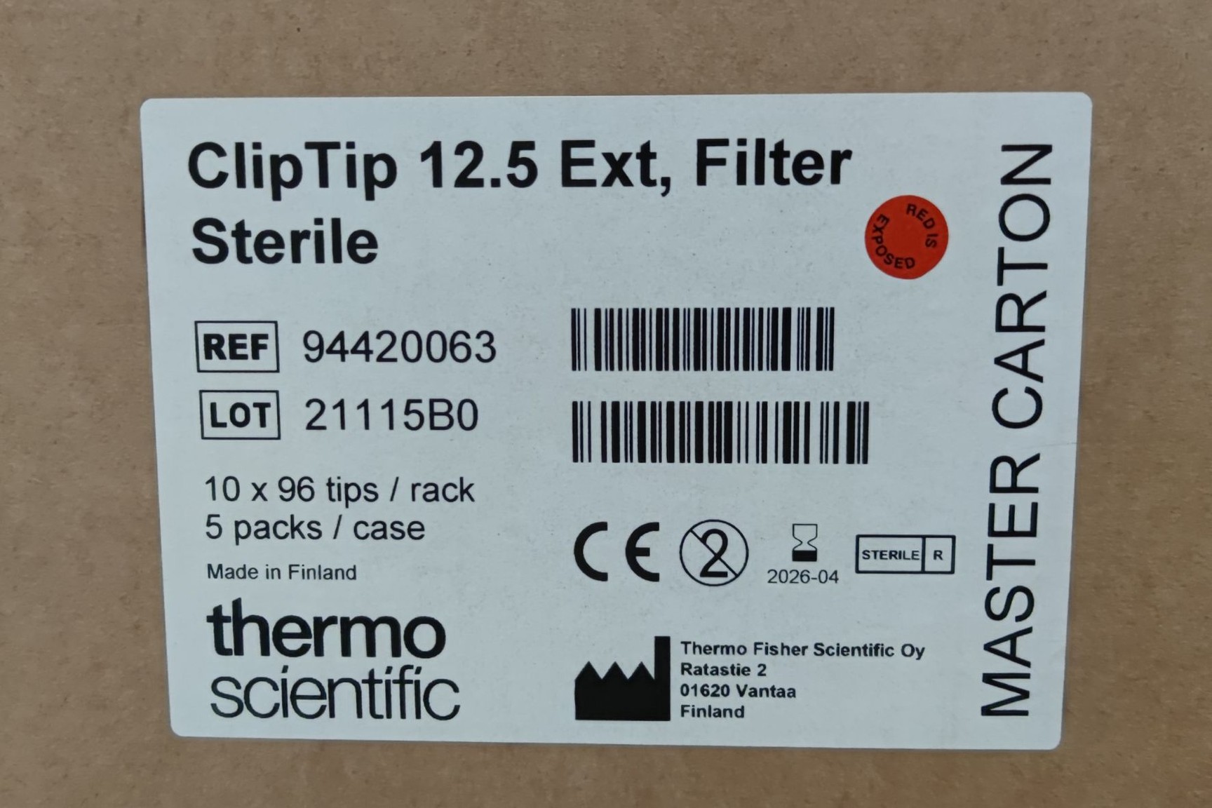 Image of 186,048 x Thermo Scientific ClipTips (12.5ul, 50ul, 200ul, 1250ul)