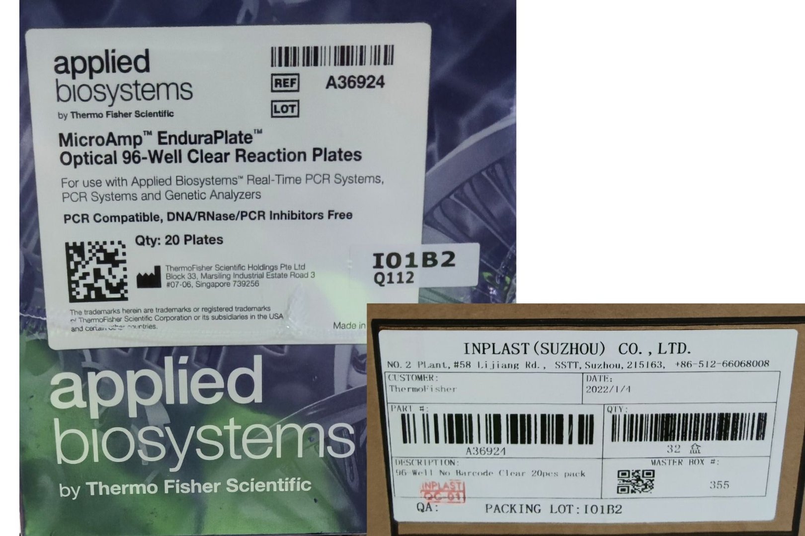 Image of 640 x Applied MicroAmp EnduraPLATES Optical 96-Well Clear Reaction Plates