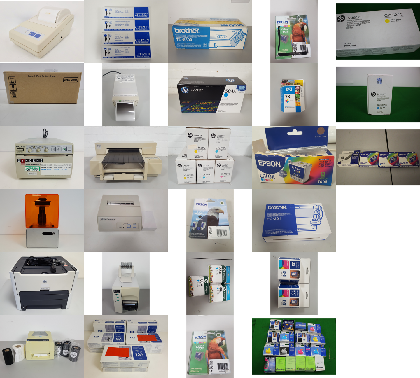 Image of Job Lot of Printers & Toner Printer Ink Cartridges - HP, Epson, Zebra