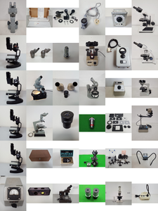Thumbnail image of Job Lot of Laboratory Microscopes, Objectives & Eyepieces  Leica, Cooke, Vickers