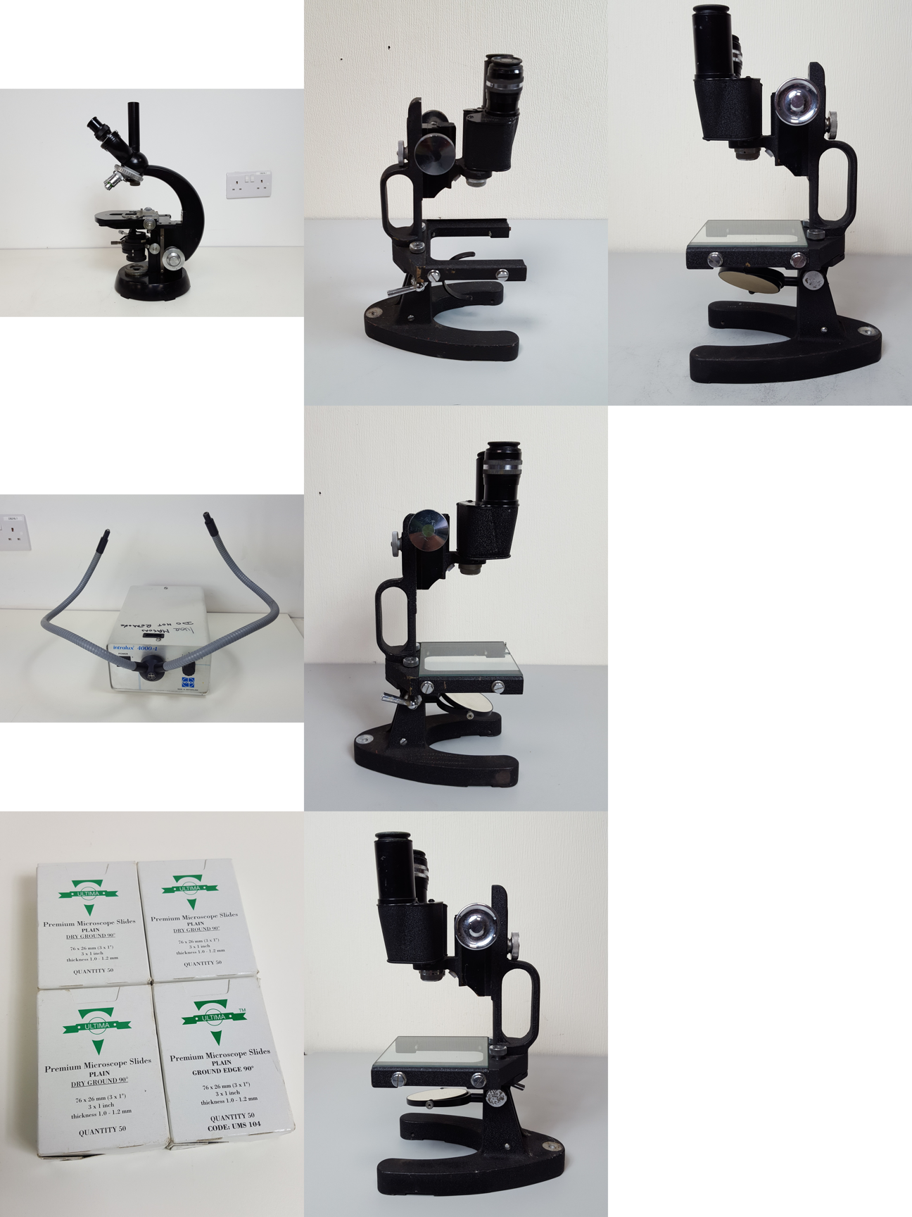 Image of Job Lot of Laboratory Microscopes, Objectives & Eyepieces  Leica, Cooke, Vickers