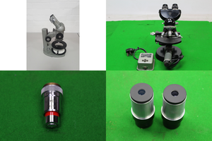 Thumbnail image of Job Lot of Laboratory Microscopes, Objectives & Eyepieces  Leica, Cooke, Vickers