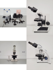 Thumbnail image of Job Lot of Laboratory Microscopes, Objectives & Eyepieces  Leica, Cooke, Vickers