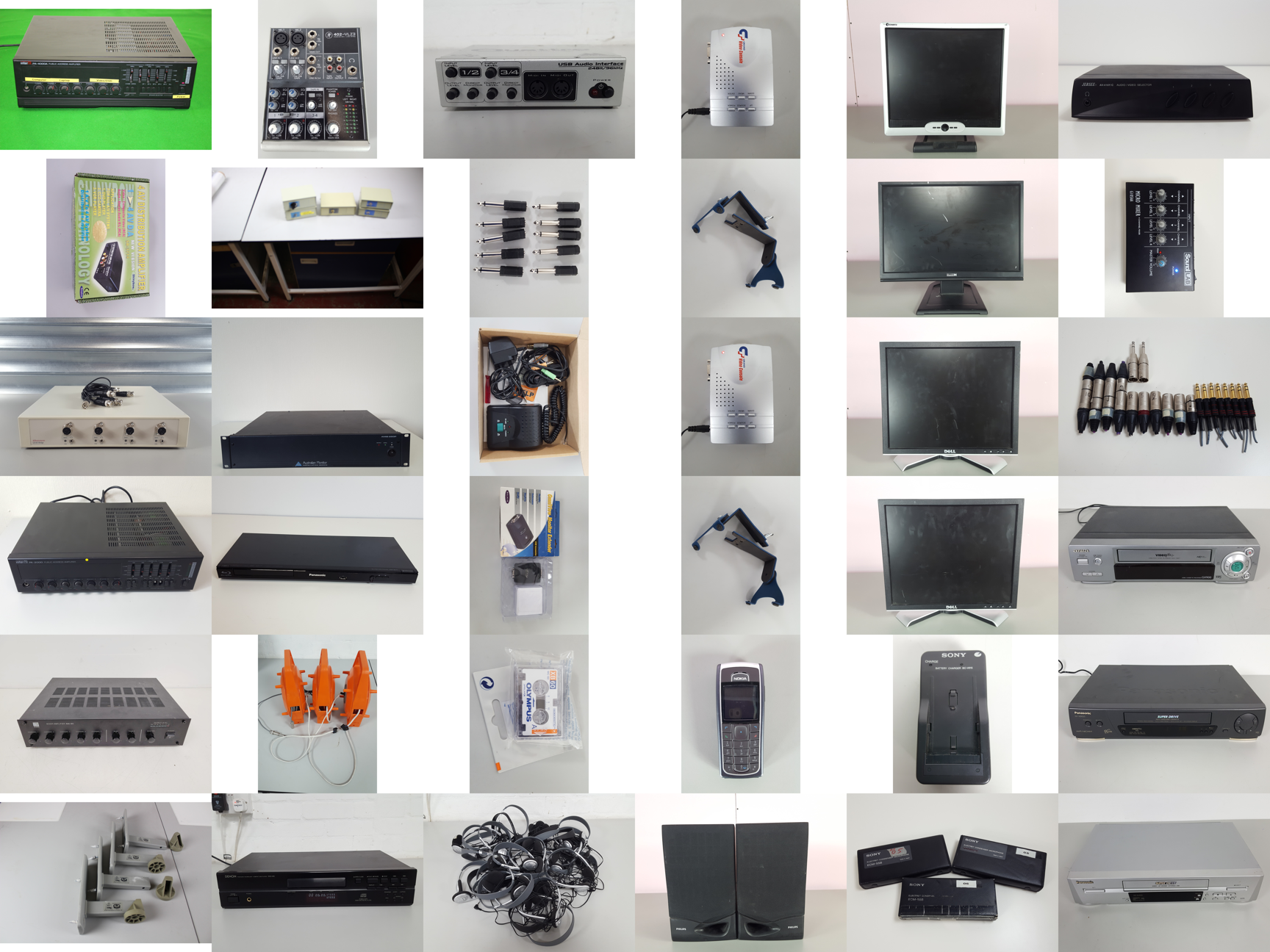 Image of Job lot of AV Audio Visual & Photography Equipment - Cameras, Lenses, Amplifiers