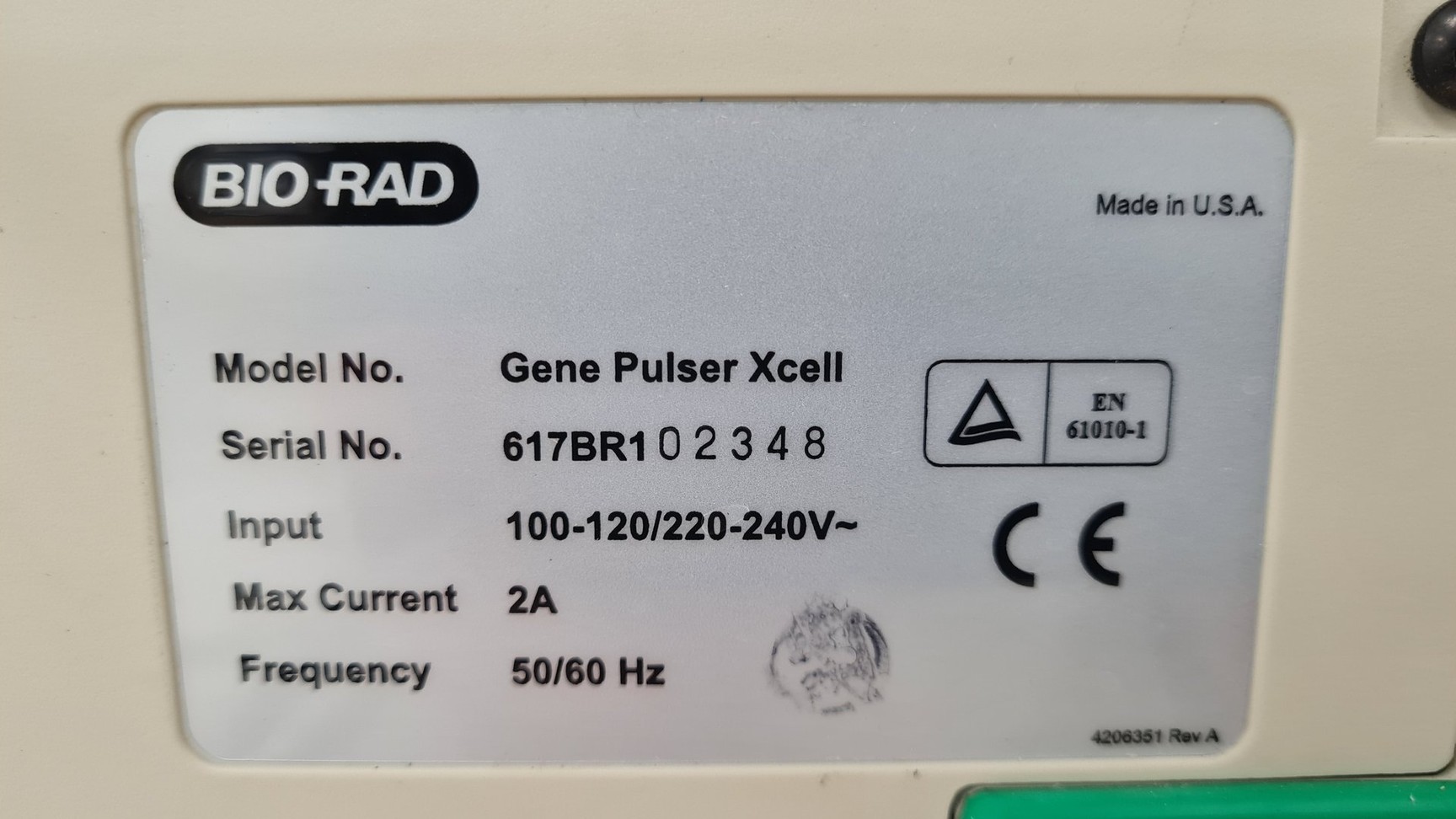Image of Bio-Rad Gene Pulser Xcell Microbial System with CE Module & Shock Chamber