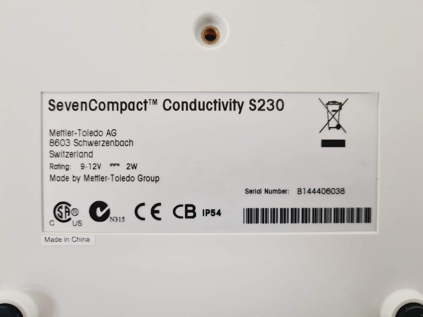 Image of Mettler Toledo SevenCompact Conductivity Meter System Model s230 Lab