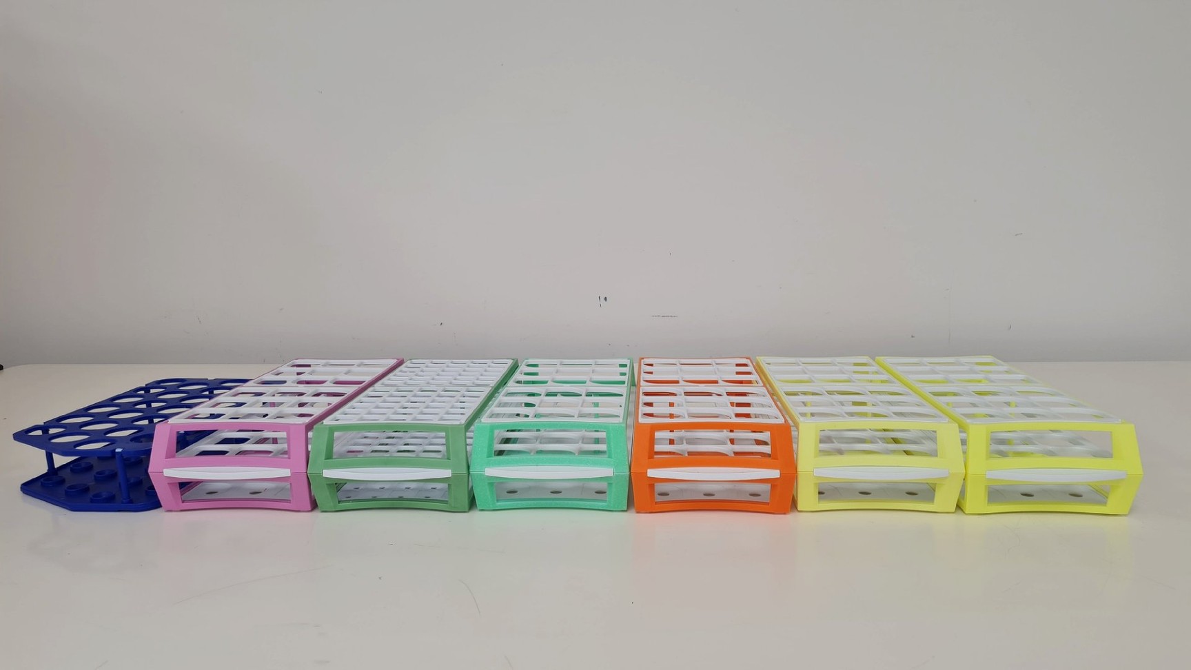 Image of Lot Of Laboratory Pipette, Tube And Cuvette Holders Lab