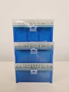 Thumbnail image of 17 Boxes of Mixed FisherBrand SureOne Pipet Tips Non filter + Aerosol Barrier 