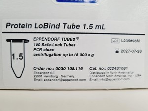 Thumbnail image of Lot Of Eppendorf Consumables -  Protien & DNA LoBind Tubes - UVettes Lab
