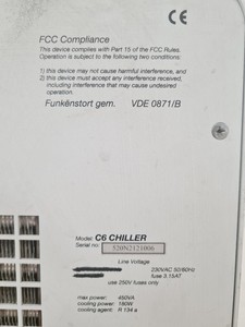 Thumbnail image of Perkin Elmer C6 Chiller  Pyris Cooling Accessory  Lab