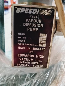 Thumbnail image of Edwards E02 SpeediVac Vapour Diffusion Pump Lab
