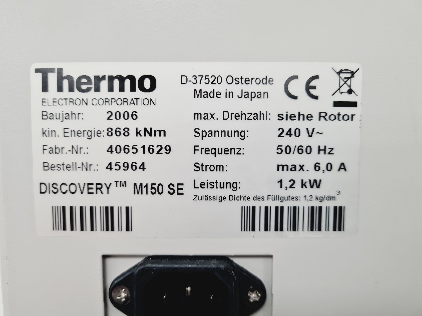 Image of Sorvall Discovery M150 SE Centrifuge
