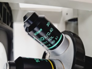 Thumbnail image of Nikon Eclipse TS100 Inverted Fluorescence Microscope with 4 x LWD Objectives Lab