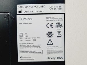 Thumbnail image of Illumina HiSeq 1000 Genome Sequencing System Lab