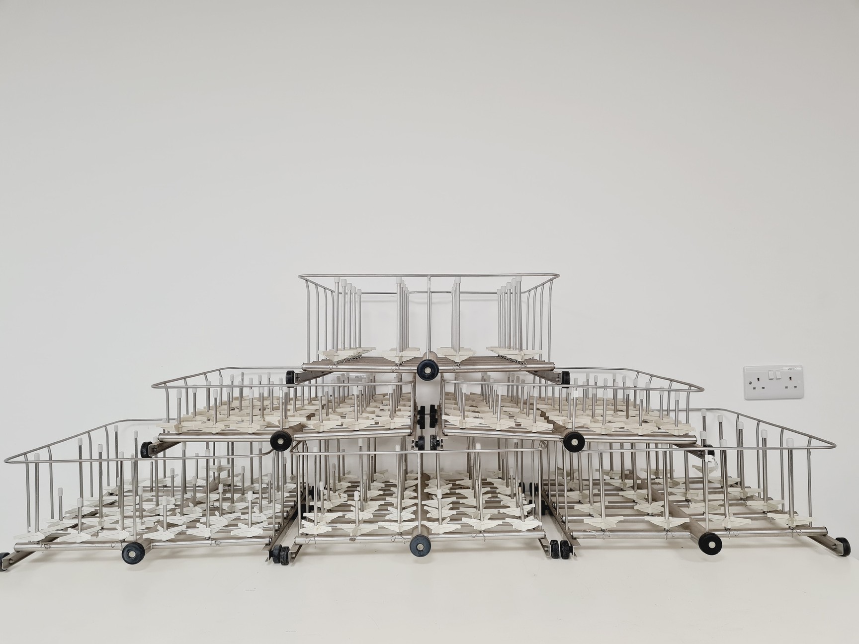 Image of Lot Of Glassware Racking For Laboratory Lancer Dishwasher