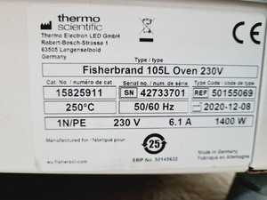 Thumbnail image of Thermo Scientific Fisherbrand 105L Oven 230V