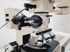 Thumbnail image of Olympus BH-2 w/ 7 x Objectives, Dualhead Bridge, Rotating Stage, BH2-KPA