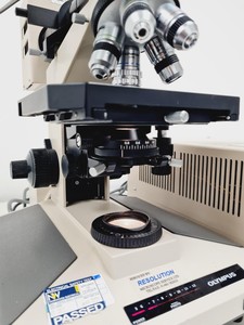Thumbnail image of Olympus BH-2 w/ 7 x Objectives, Dualhead Bridge, Rotating Stage, BH2-KPA