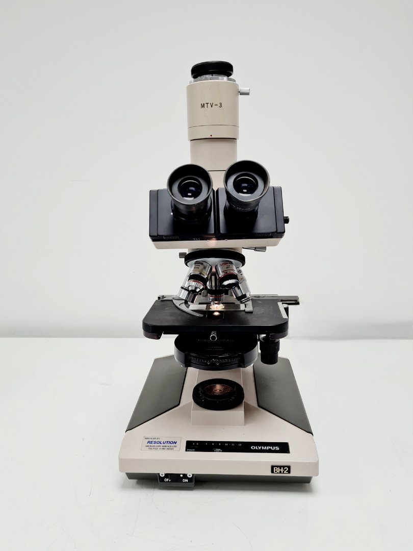Image of Olympus BH-2 Compound Microscope w/ 5 x Objectives Lab