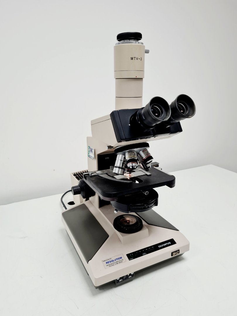 Image of Olympus BH-2 Compound Microscope w/ 5 x Objectives Lab