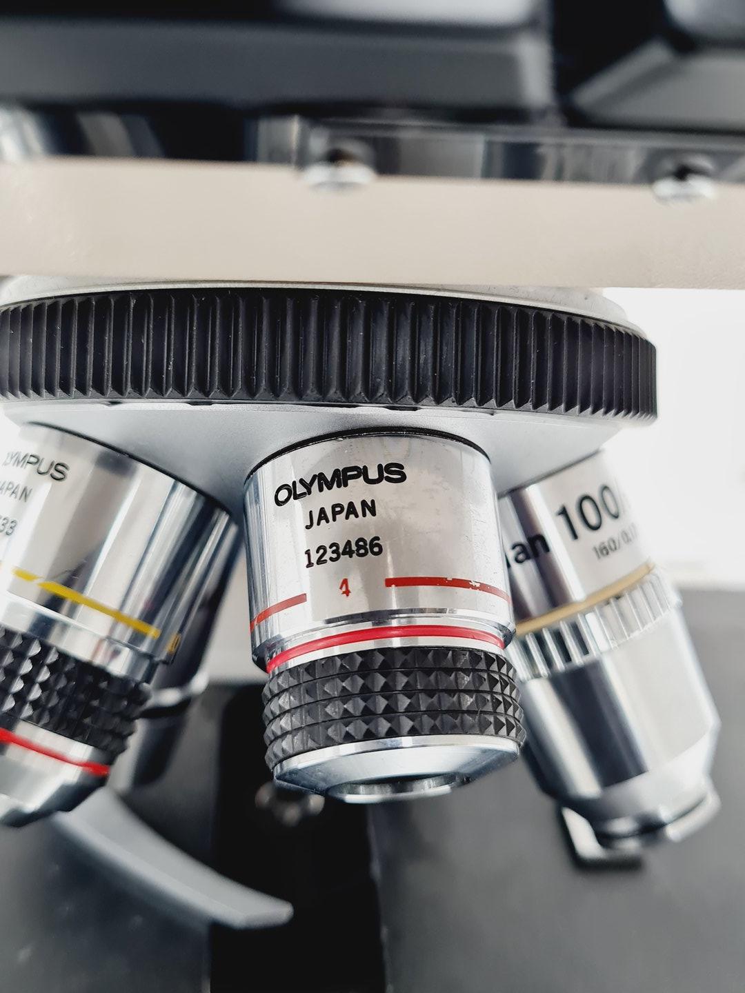 Image of Olympus BH-2 Compound Microscope w/ 5 x Objectives Lab