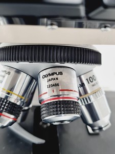 Thumbnail image of Olympus BH-2 Compound Microscope w/ 5 x Objectives Lab