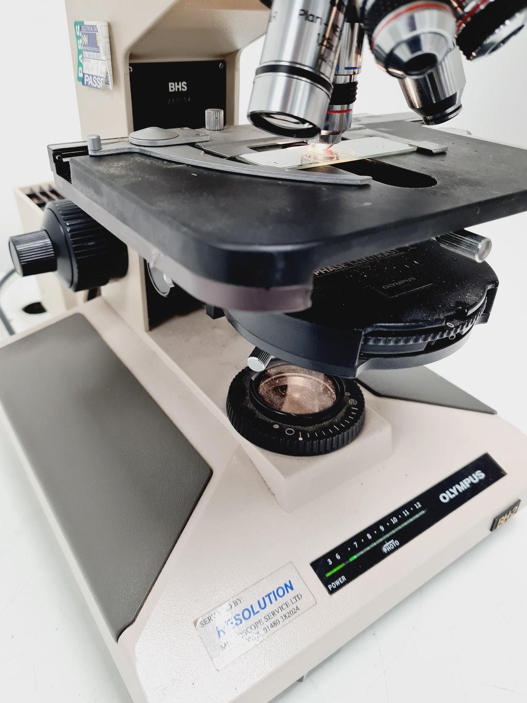 Image of Olympus BH-2 Compound Microscope w/ 5 x Objectives Lab