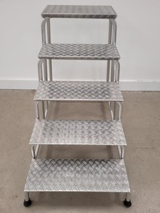 Thumbnail image of Haca Leitern 7656/05 5 Step Steel Mobile Safety Warehouse Steps 1 Metre 