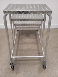 Thumbnail image of Haca Leitern 7656/05 5 Step Steel Mobile Safety Warehouse Steps 1 Metre 
